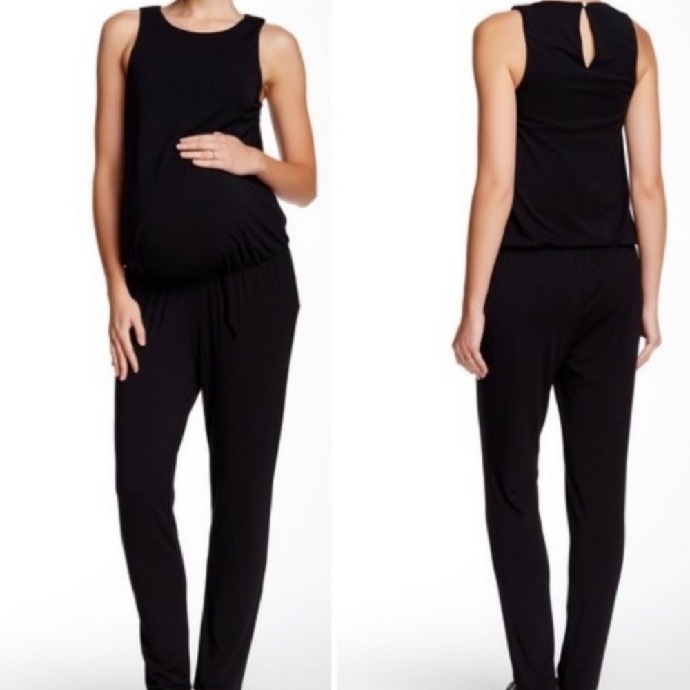 Tart maternity Traci black Sleeveless jumpsuit size large
